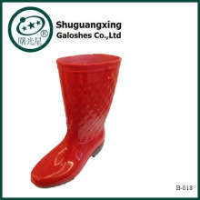 Calçados femininos Botas de chuva Botas de chuva de borracha Wellies Hong Kong B-818